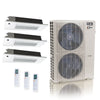 48,000 BTU 23 SEER2 ACiQ Extreme 3-Zone Slim Ceiling Cassette Mini Split System | R454B | 230v - 18+18+18