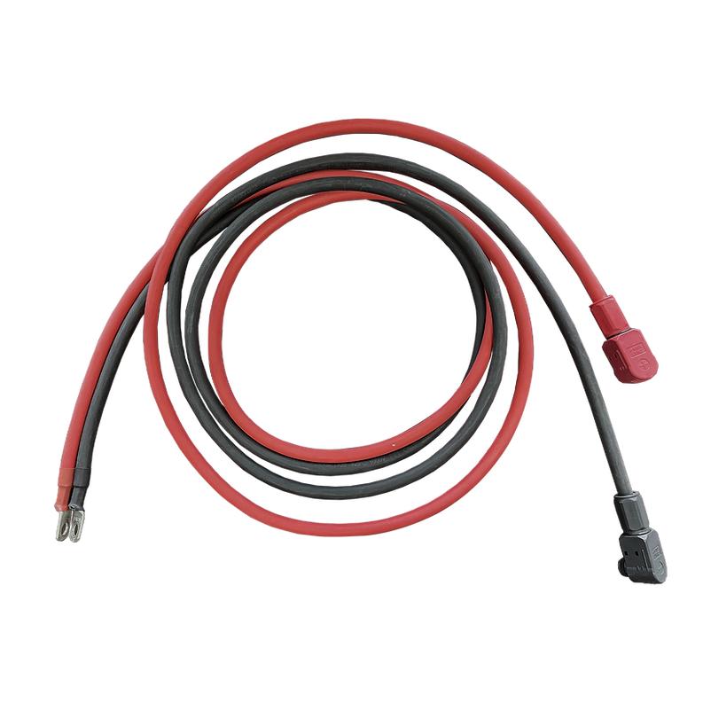 4AWG Cable-5/16” Lugs + Pluggable Battery Pole Connector -Black and Red