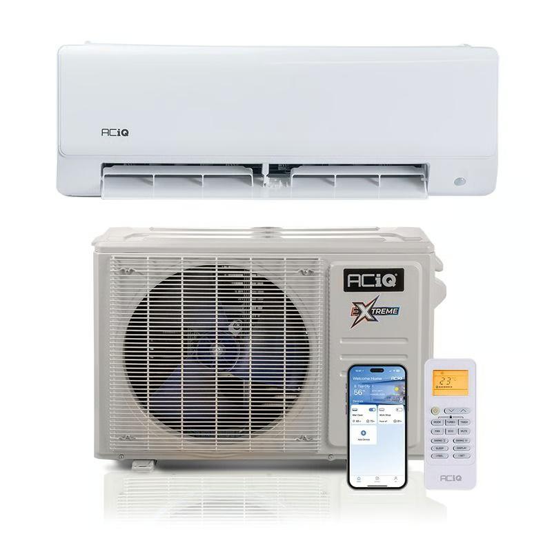 9,000 BTU 28.1 SEER ACiQ Extreme Series Single Zone Wall Mount Mini Split System - WiFi Enabled - R454B