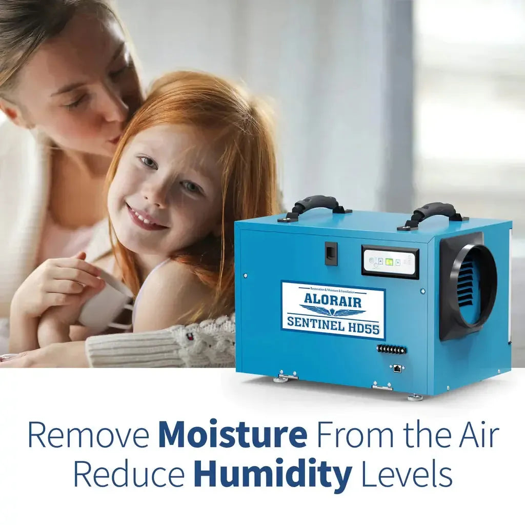 AlorAir Sentinel HD55 Commercial Dehumidifier with Drain Hose for Crawl Spaces