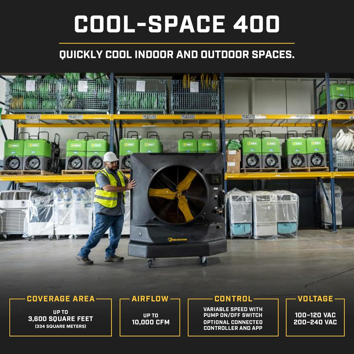 Big Ass Fans Cool Space 400 Evaporative Cooler - 36 Inch Diameter