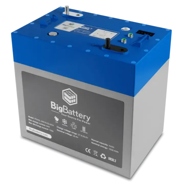 BigBattery 24V EAGLE 2 – LiFePO4 – 64Ah – 1.63kWh