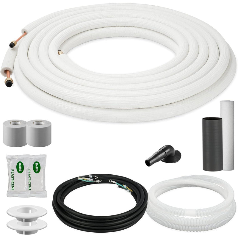 Della 16 ft Line Set Mini Split Installation Kit - 1/4