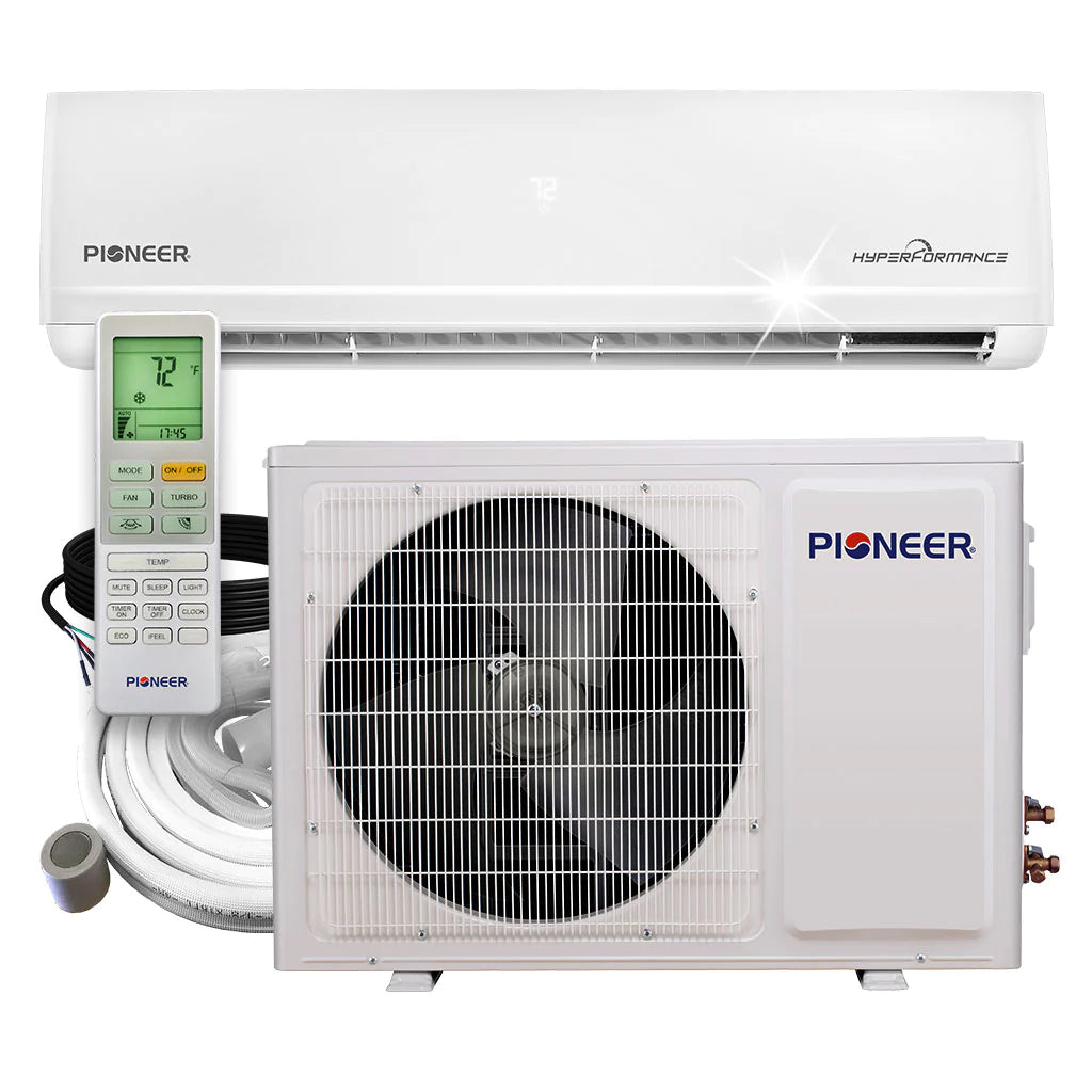 Pioneer® 9,000 BTU 21.5 SEER2 Ductless Mini-Split Inverter+ Energy-Star Air  Conditioner Heat Pump System Full Set 115V