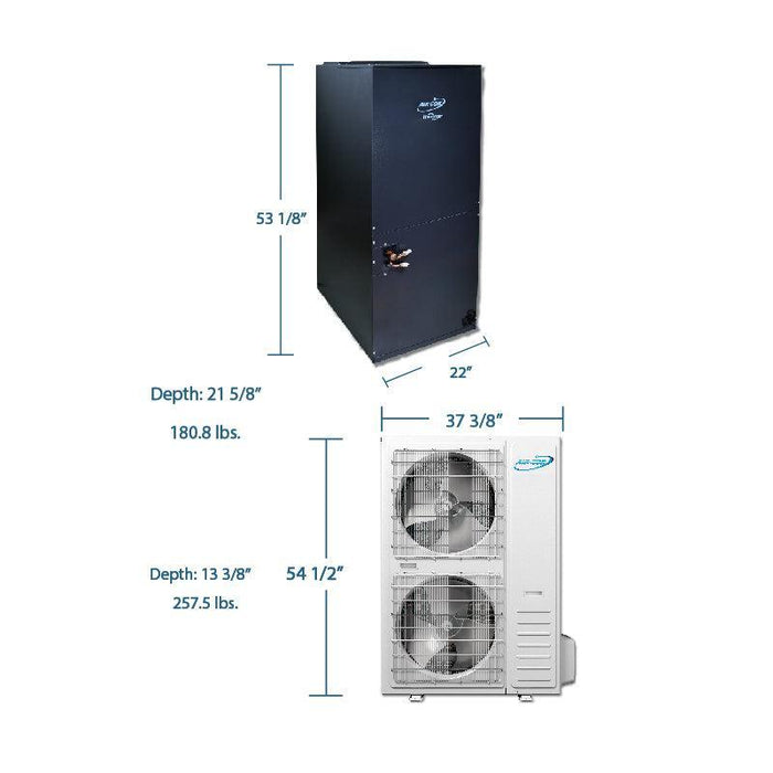 Air-Con SD Premium - 60000 BTU - 17.5 SEER - 5 Ton Pre-Charged Heat Pump Inverter - Ducted Central Air Conditioner - ASDEM4H4S60/ASDEM4H4S60-ASDEM4H4S60/ASDEM4H4S60 / 5kW-ASDEM4H4S60/ASDEM4H4S60 / 7-1/2 kW-ASDEM4H4S60/ASDEM4H4S60 / 10 kW  Mini Split Systems Direct
