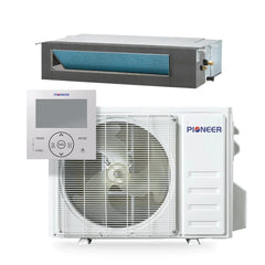 Pioneer® Quantum Ultra™ 9,000 BTU 20.5 SEER2 230V Ceiling Concealed Ducted Mini-Split Air Conditioner Inverter Heat Pump Full Set - RYT009GLSI24RL-10S-RYT009GLSI24RL-16S-RYT009GLSI24RL-25S-RYT009GLSI24RL-33S-RYT009GLSI24RL-50S  Mini Split Systems Direct
