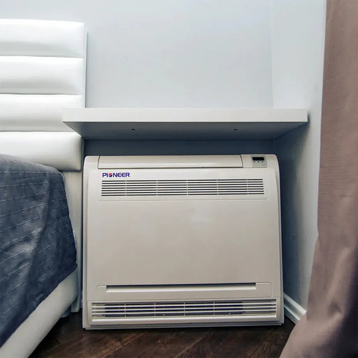 Pioneer® 12,000 BTU 22.7 SEER2 Floor Console Mini-Split Inverter++ Energy-Star Air Conditioner Heat Pump System Full Set 230V - FYB012GMFILCAD-FYB012GMFILCAD-10-FYB012GMFILCAD-16-FYB012GMFILCAD-25-FYB012GMFILCAD-33  Mini Split Systems Direct