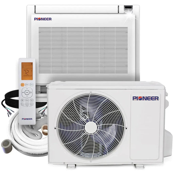 Pioneer® 12,000 BTU 22.7 SEER2 Floor Console Mini-Split Inverter++ Energy-Star Air Conditioner Heat Pump System Full Set 230V - FYB012GMFILCAD-FYB012GMFILCAD-10-FYB012GMFILCAD-16-FYB012GMFILCAD-25-FYB012GMFILCAD-33  Mini Split Systems Direct