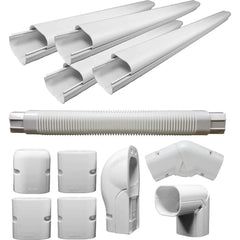 Decorative PVC Line Cover Kit for Mini Split Air Conditioners & Heat Pumps