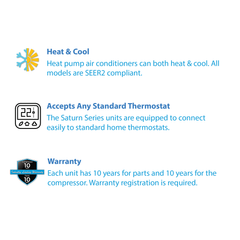 1.5 - 5 Ton 14.3 SEER2 Air-Con Saturn Series Heat Pump Air Conditioner System Multi Positional