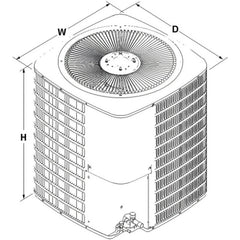 Goodman 2 Ton 14.3 SEER2 Multi-Family Series Air Conditioner Condenser (Scroll Compressor) - GSXM402410