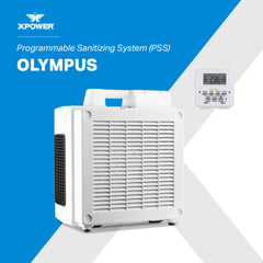 XPOWER PSS1 Olympus Programmable Sanitizing System, Automatic Overnight Indoor Air Quality Solution, 600 CFM HEPA Air Purifier, Digital Timer, IAQ