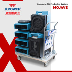 XPOWER XDP1 XTREMEDRY Mojave Drying System Package Pro DIY Water Damage Restoration Solution, WDR, Jan-San, Commercial LGR Dehumidifier, Air Movers