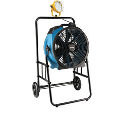 XPOWER FA-420K6 1/3 HP 3600 CFM 5 Speed 18" Warehouse, Dock, Trailer Cooling Fan with Timer, 420T-Black Mobile Trolley, and L-30 LED Spotlight