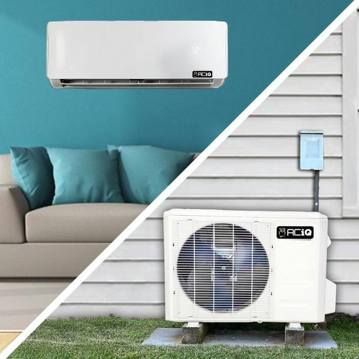 12,000 BTU 21.4 SEER2 ACiQ Single Zone Wall Mounted Mini Split System w/ WiFi - R454B - ACIQ-12ZS-HP230C / ACIQ-12WS-HP230C  Mini Split Systems Direct