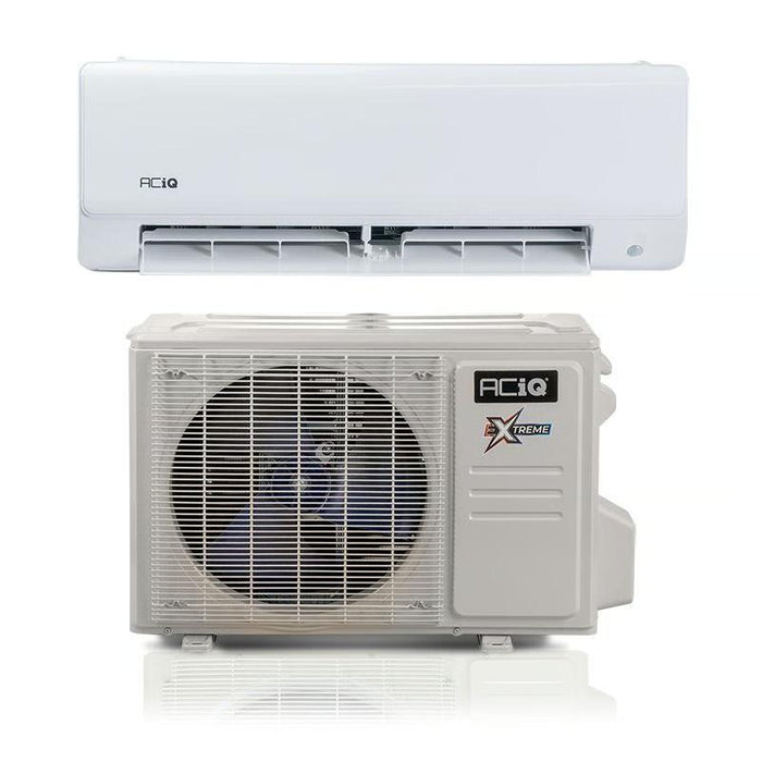 12,000 BTU 25.5 SEER ACiQ Extreme Series Single Zone Wall Mount Mini Split System - WiFi Enabled - R454B - ACIQ-12W-HH-MD / ACiQ-12ZPL-HP230C  Mini Split Systems Direct
