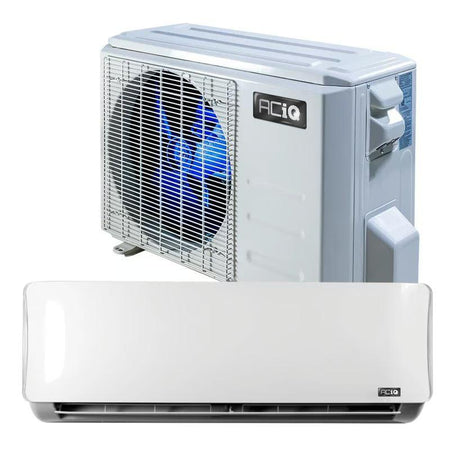 12,000 BTU 21.4 SEER2 ACiQ Single Zone Wall Mounted Mini Split System w/ WiFi - R454B - ACIQ-12ZS-HP230C / ACIQ-12WS-HP230C  Mini Split Systems Direct