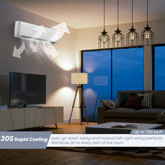 Costway 12000 BTU 20 SEER2 115V Ductless Mini Split Air Conditioner