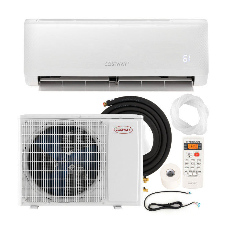 Costway 12000 BTU 21 SEER2 208-230V Ductless Mini Split Air Conditioner and Heater