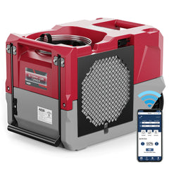 AlorAir Storm LGR 1250X Smart Wi-Fi Red Industrial Commercial Dehumidifier with Pump - 115V