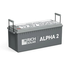 Rich Solar ALPHA 2 | 12V 200Ah LiFePO4 Battery | Powerful 12V Lithium Battery for RVs, Trailers, Vans, Boats, Off-Grid | 5,000 Lifetime Cycles | Bluetooth and Internal Heat Technology