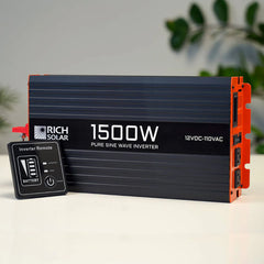 Rich Solar NOVA PURE 1.5K | 1500 (1.5kW) Watt 12 Volt Industrial Pure Sine Wave Inverter | Powerful 1500W 12V Off-Grid Inver