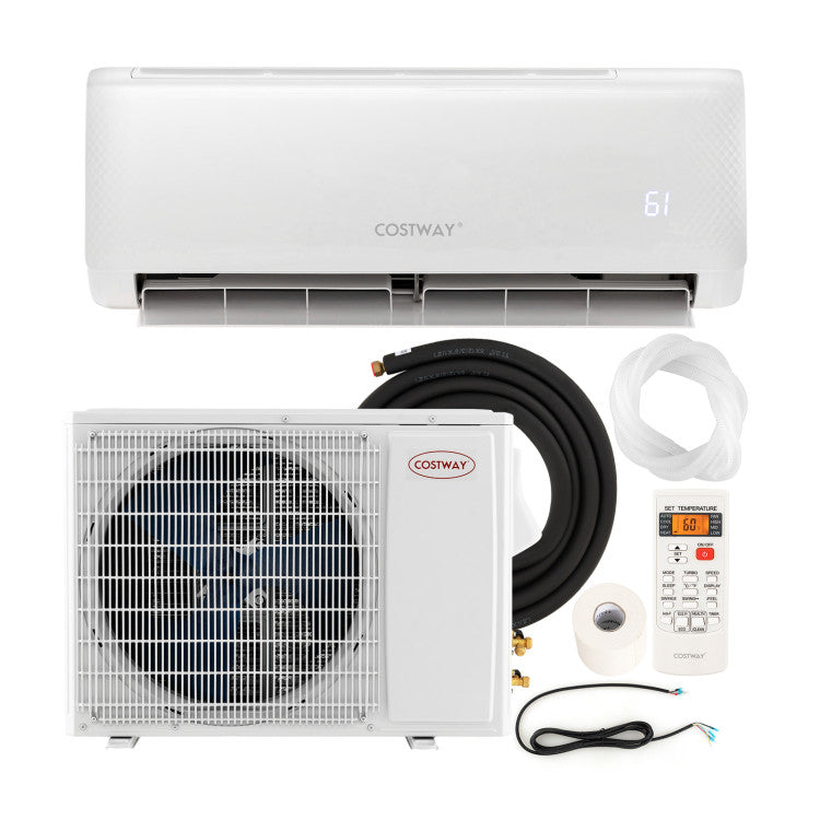 Costway 17000 BTU 21 SEER2 208-230V Ductless Mini Split Air Conditioner and Heater