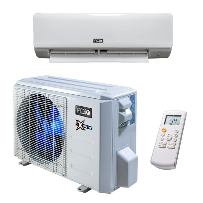 18,000 BTU 21.4 SEER2 ACiQ Extreme Series Single Zone Wall Mount Mini Split System - WiFi Enabled - R454B - ACIQ-18W-HH-MD / ACiQ-18ZPL-HP230C  Mini Split Systems Direct