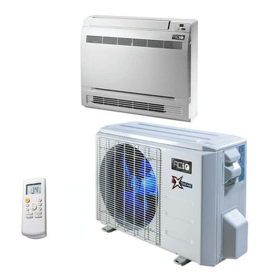 18,000 BTU 23 SEER ACiQ Single Zone Floor Mount Mini Split System | Extreme Series - ACIQ-18FM-HH-MD / ACiQ-18ZPL-HP230C  Mini Split Systems Direct