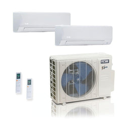 18,000 BTU 25 SEER2 ACiQ Extreme 2-Zone Wall Mount Mini Split System | R454B | 230v - 12+12 - ACiQ-18Z-HH-M3C / ACIQ-12W-HH-MD-2  Mini Split Systems Direct