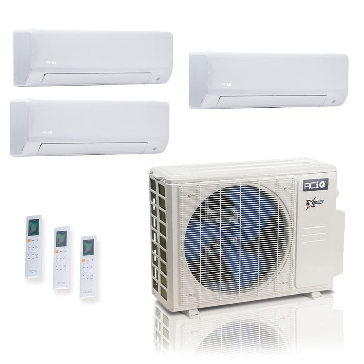 18,000 BTU 25 SEER2 ACiQ Extreme 3-Zone Wall Mount Mini Split System | R454B | 230v - 6+9+9 - ACiQ-18Z-HH-M3C / ACIQ-06W / ACIQ-09W-2  Mini Split Systems Direct