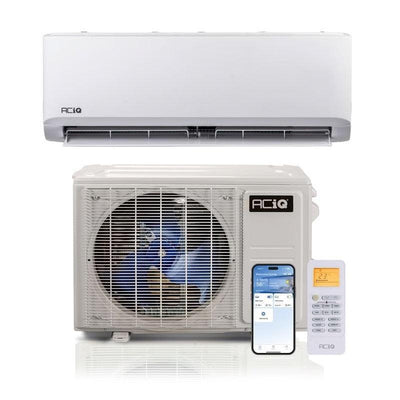 18,000 BTU ACiQ 19.2 SEER2 Single Zone Wall Mount Mini Split Heat Pump System - R454B | 230V - ACIQ-18Z-HP230C / ACIQ-18W-HP230C  Mini Split Systems Direct