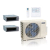 18,000 BTU ACiQ Standard 20 SEER2 Dual Zone Concealed Duct Mini Split Heat Pump System - R454B | 230V - 12 + 12 - ES-18Z-M3C / ACIQ-12CD-HH-MC-2  Mini Split Systems Direct