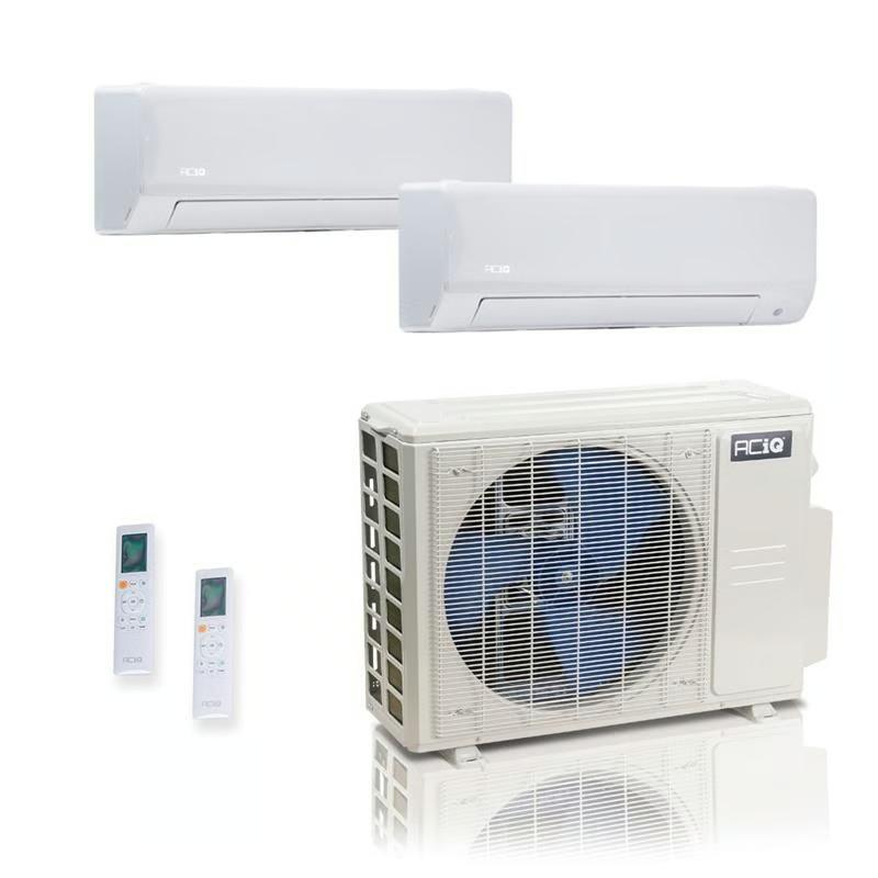 18,000 BTU 25.1 SEER2 ACiQ Standard 2-Zone Wall Mount Mini Split System | R454B | 230v - 9+9