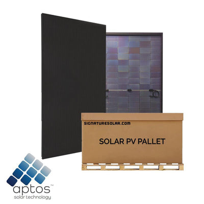 13.6kW Pallet - Aptos 440W Bifacial Solar Panels (Black) | Up to 550W with Bifacial Gain | DNA-120-BF10-440W | Full Pallet (31) - 13.6kW Total