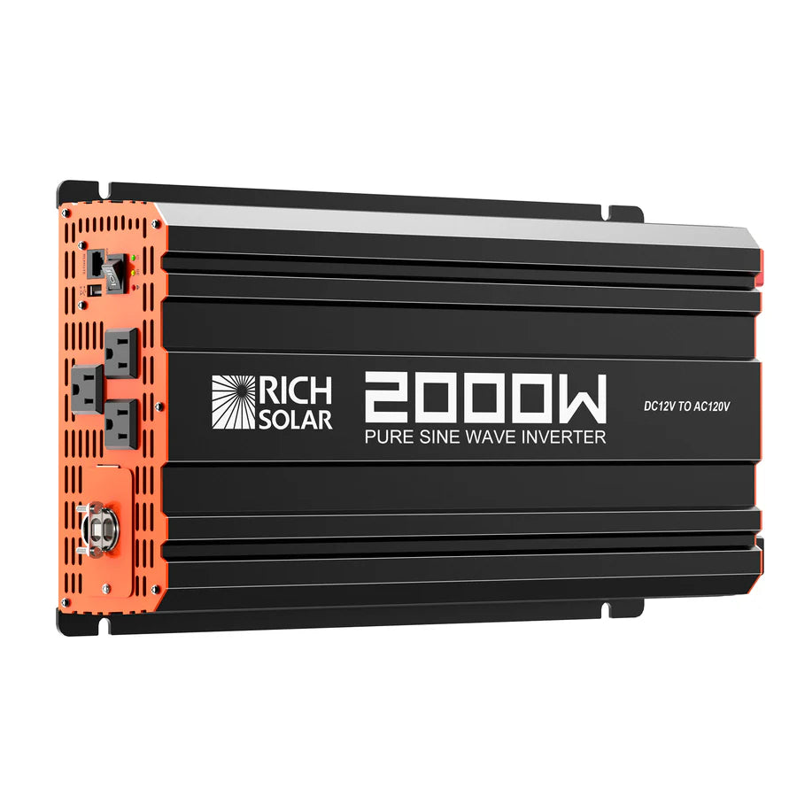 Rich Solar NOVA PURE 2K | 2000 Watt (2kW) 12 Volt Industrial Pure Sine Wave Inverter | Powerful 2000W 12V Off-Grid Inverter for RVs, Trailers, Campers, Vans, Trucks, Overlanders, Boats | Top Rated