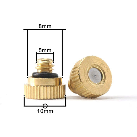 22x Brass Misting Nozzles 0.012" Orifice (0.3 mm) 10/24 UNC -   Mini Split Systems Direct