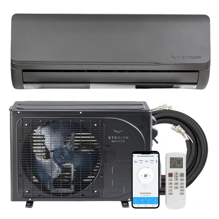 24,000 BTU 21 SEER Stealth Solar Ready Single Zone Wall Mount Mini Split System w/ 16ft Line Set - R32 | 230V - S-24W-ACDC230 / S-24Z-ACDC230  Mini Split Systems Direct