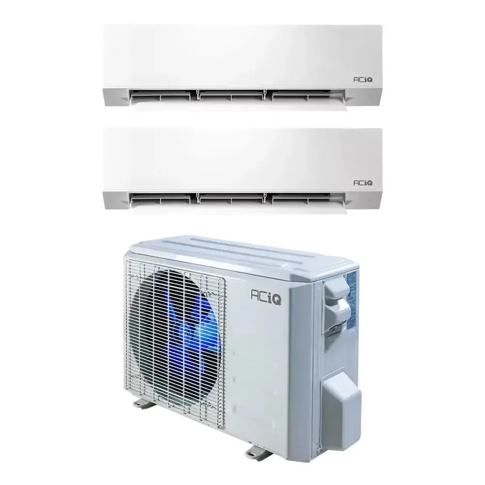 27,000 BTU 24.6 SEER2 ACiQ 2-Zone Wall Mounted Mini Split System w/ WiFi - 9+9 - ES-27Z-M3/ACIQ-09W-HH-M-2  Mini Split Systems Direct