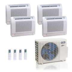 27,000 BTU ACIQ Extreme 23 SEER2 Quad Zone Floor Mount Mini Split Heat Pump System - R454B | 230V - 9 + 9 + 9 + 9 - ACIQ-27Z-HH-M4C / ACIQ-09FM-HH-MD-4  Mini Split Systems Direct