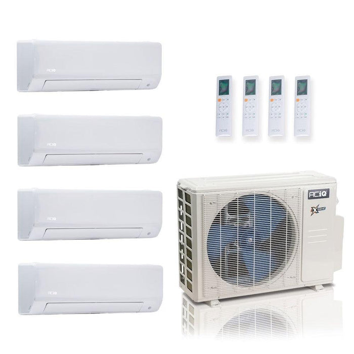 27,000 BTU ACIQ Extreme 23 SEER2 Quad Zone Wall Mount Mini Split Heat Pump System - R454B | 230V - 6 + 6 + 6 + 9 - ACiQ-27Z-HH-M4C / ACIQ-06W-HH-MD-3 / ACIQ-09W-HH-MD  Mini Split Systems Direct