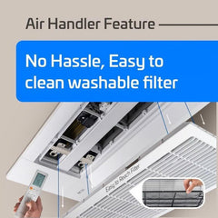 36,000 BTU ACiQ Standard 24 SEER2 Dual Zone Slim Ceiling Casette Mini Split Heat Pump System - R454B | 230V - 6 + 18 - ES-36Z-M5C / SCC-06-HH-MB / SCC-18-HH-MB  Mini Split Systems Direct