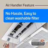 27,000 BTU ACiQ Standard 25 SEER2 Tri Zone Slim Ceiling Cassette Mini Split Heat Pump System - R454B | 230V - 6 + 9 + 18