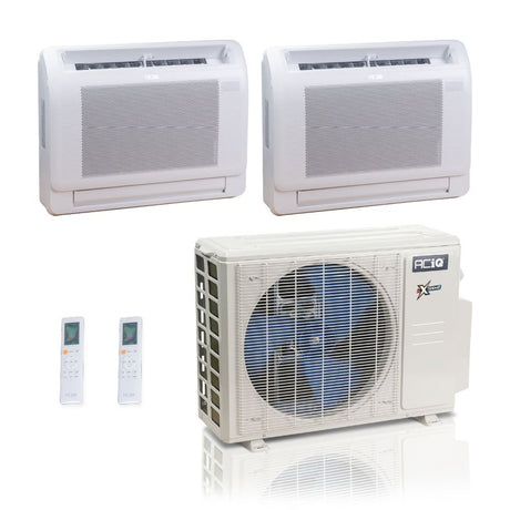 27,000 BTU 23 SEER2 ACiQ Extreme 2-Zone Floor Mount Mini Split System | R454B | 230v - 9+12