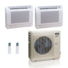 36,000 BTU 23 SEER2 ACiQ Extreme 2-Zone Floor Mount Mini Split System | R454B | 230v - 12+12