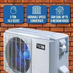 3 Ton 17.6 SEER2 ACiQ High Efficiency Wall-Mount Heat Pump Split System | Inverter - ACIQ-36-EHPB / ACIQ-36W-WM  Mini Split Systems Direct