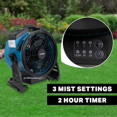 XPOWER FM-65WB Battery Powered Outdoor Misting Fan