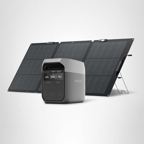 EF ECOFLOW Solar Generator DELTA 2 with 160W Solar Panel, LFP(LiFePO4) Battery, Fast Charging, Portable Power Station for Home Backup Power, Camping & RVs