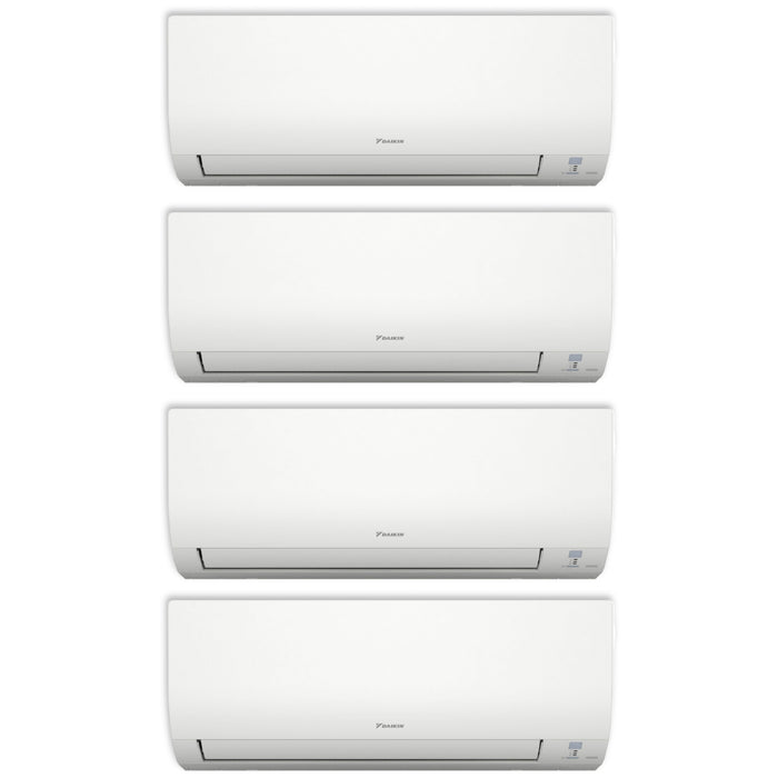 36,000 BTU 20 SEER2 Daikin 4 Zone Ductless Hyper Heat Mini Split Heat Pump System - 9K-9K-12K-15K - 4MXT36AVJU9 - (2) FTXV09AVJU9 - FTXV12AVJU9 - FTXV15AVJU9  Mini Split Systems Direct