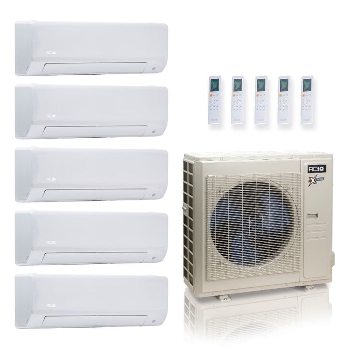 36,000 BTU ACIQ Extreme 23 SEER2 5 Zone Wall Mount Mini Split Heat Pump System - R454B | 230V - 6 + 6 + 6 + 6 + 6 - ACiQ-36Z-HH-M5C / ACIQ-06W-HH-MD-5  Mini Split Systems Direct